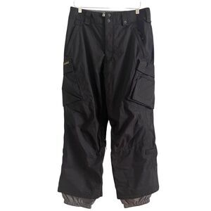 Burton Stow Cargo Snowboard Pants Mens S Black Ski Snow Snowboarding Dry Ride